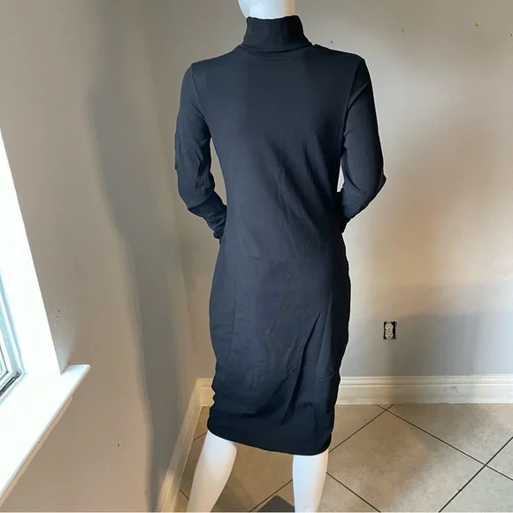 SHEIN BASICS Black Cotton High Neck Solid Bodycon Dress
Size XL for size 12-14 - Picture 5 of 14